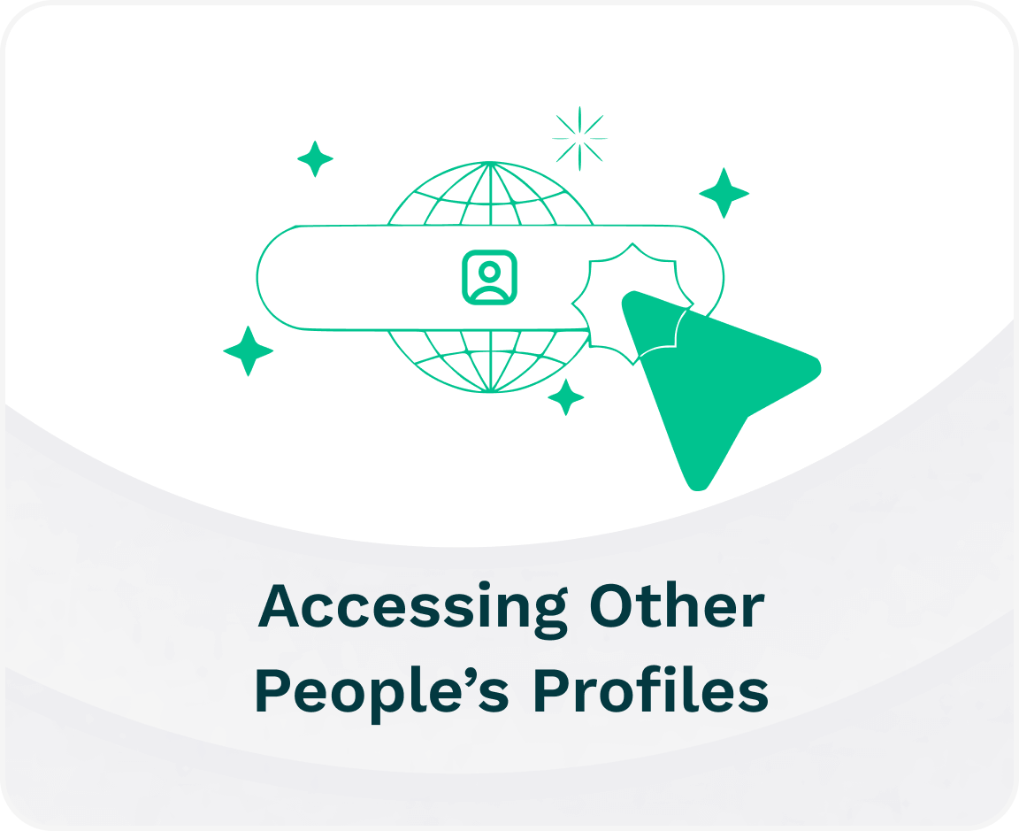 an image of the upcoming accessing other people's profiles feature